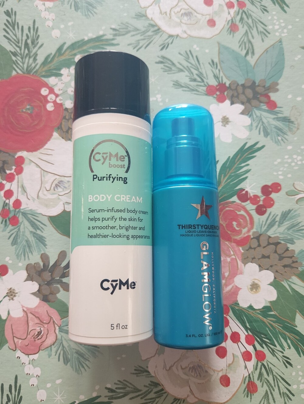 New Skincare Set Glamglow Thirsty Quench Mask & CyMe Purifying Body Cream